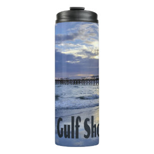 Golfküste Alabama Beach Sunrise Pier Thermosbecher