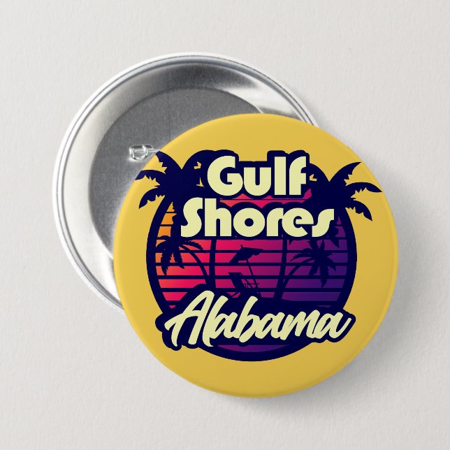 Golfküste Alabama Button (Vorne & Hinten)