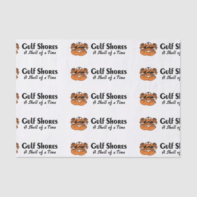 Golfküste Alabama Crab Seidenpapier (Vorderseite)