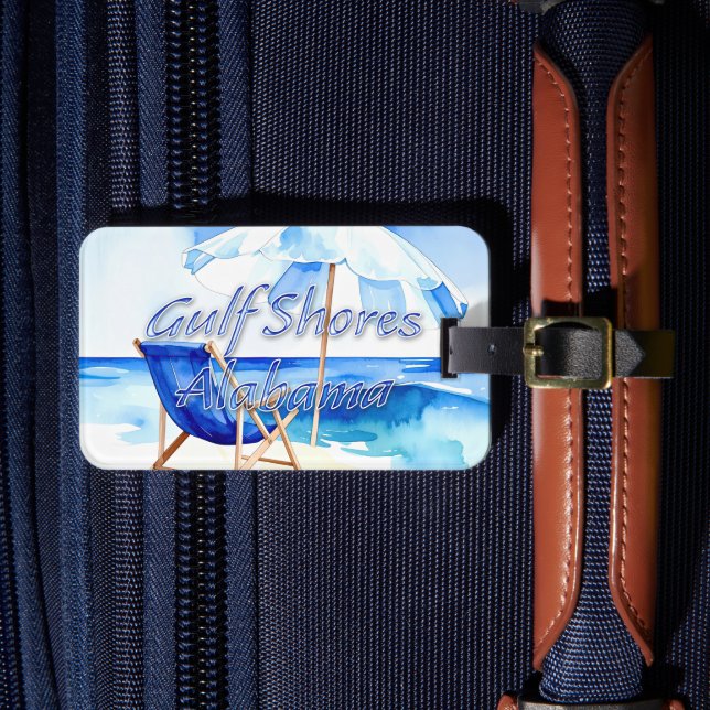 Golfküste, Alabama Gepäckanhänger (Vorderseite Insitu 4)