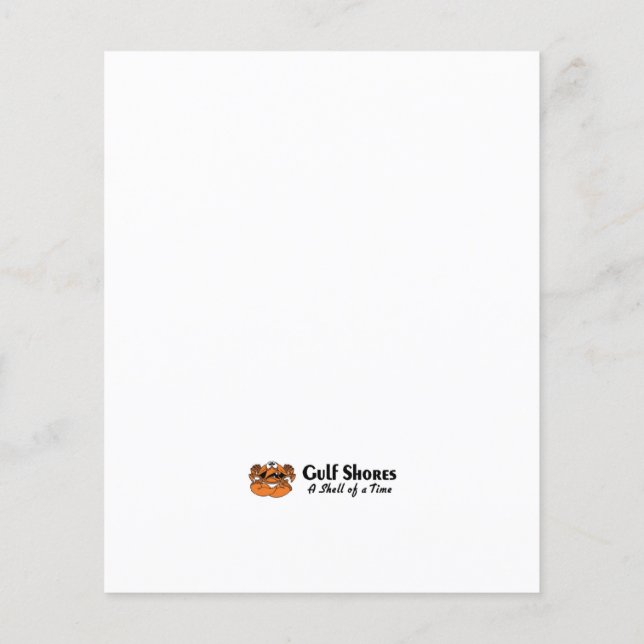 Golfküste Alabama Krabbe Flyer (Hinten)