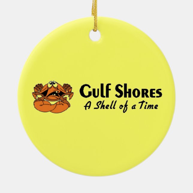 Golfküste Alabama-Krabbe Keramikornament (Hinten)