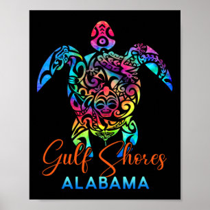 Golfküste Alabama Sea Turtle Family Vacation Sum Poster