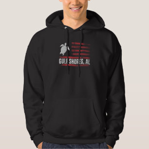Golfküste Alabama Souvenirs Sea Turtle Flag Männer Hoodie
