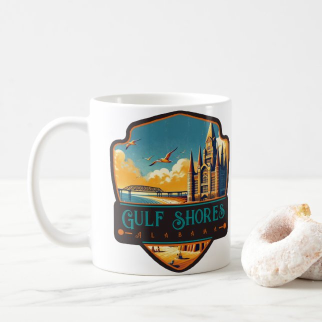 Golfküste, Alabama | VINTAG Kaffeetasse (Mit Donut)