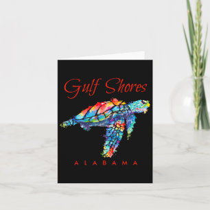 Golfküste Alabama Wasserfarbenschildkröte Karte