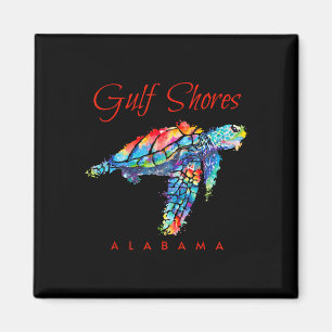 Golfküste Alabama Wasserfarbenschildkröte Magnet