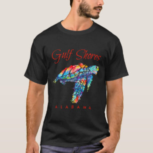 Golfküste Alabama Wasserfarbenschildkröte T-Shirt
