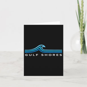 Golfküste Alabama Wellen Vintage Herren Damen Jung Karte