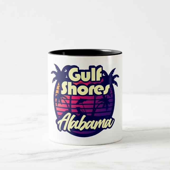 Golfküste Alabama Zweifarbige Tasse (Mittel)