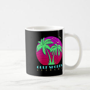 Golfküste Alabyma 80er Palm Trees Sommer Sonnenunt Kaffeetasse