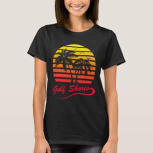 Golfküste Alabyma 80er Summer Beach Palm Tree Sun T-Shirt