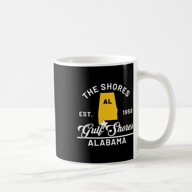 Golfküste Alabyma Al Vintag Die Küste Kaffeetasse (Rechts)