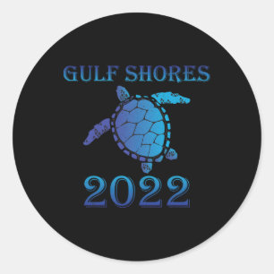 Golfküste Alabyma Frühjahrspause 2025 Sea Turtle S Runder Aufkleber