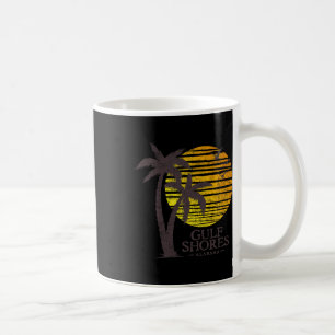 Golfküste Alabyma Retro Beach Sonnenuntergang Mädc Kaffeetasse