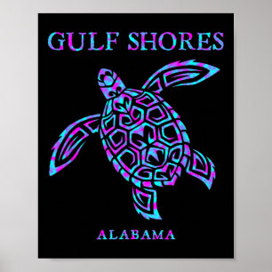 Golfküste Alabyma Retro Sea Turtle Boys Girls to Poster