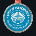 Golfküste (Muschel) Ornament Aus Metall<br><div class="desc">Golfküste,  Alabama.</div>