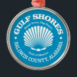 Golfküste (Muschel) Ornament Aus Metall<br><div class="desc">Golfküste,  Alabama.</div>