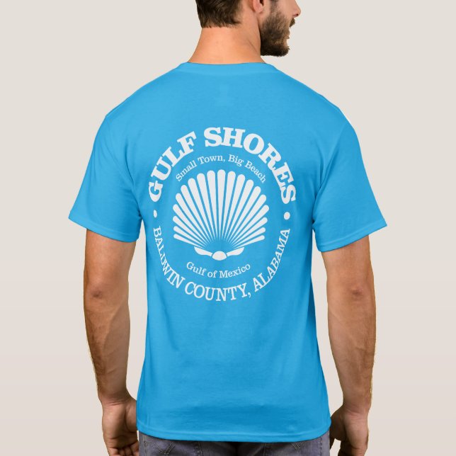 Golfküste (Muschel) T-Shirt (Rückseite)