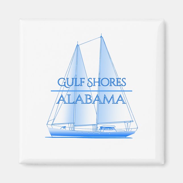 Golfküste Nautical Segelschiff Segler Magnet (Vorne)