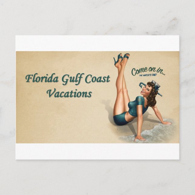 Golfküste von Florida Postkarte (Vorderseite)