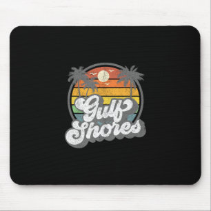 Golfküsten Alama Urlaub Palmbaum Retro Strand 7 Mousepad