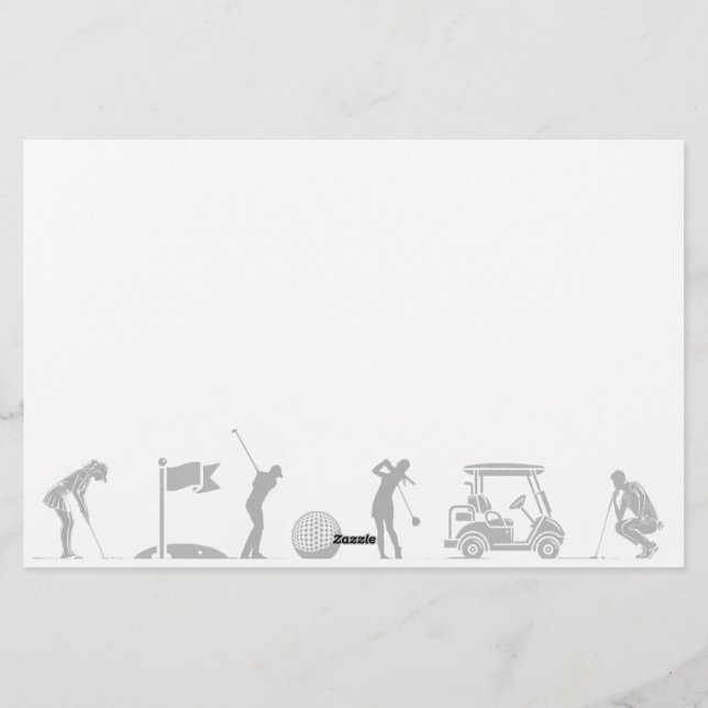 Golfliebhaber: Vom T-Shirt zum Grünen Briefpapier (Rückseite)