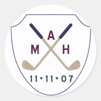 Golflogo Runder Aufkleber