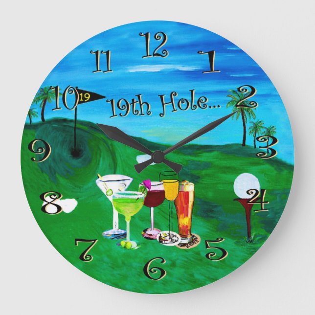 Golfmauer 19. Loch Große Wanduhr (Vorderseite)