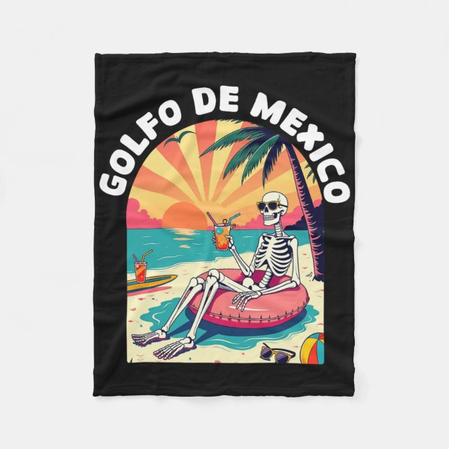 Golfo de Mexico Viva Mexiko Golf von Mexiko Souven Fleecedecke (Vorderseite)