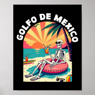 Golfo de Mexico Viva Mexiko Golf von Mexiko Souven Poster