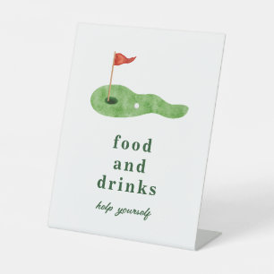 Golfparty-Essen und Trinken Schild