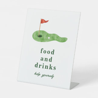 Golfparty-Essen und Trinken Schild