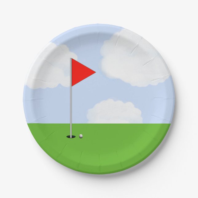 Golfparty Pappteller (Vorderseite)