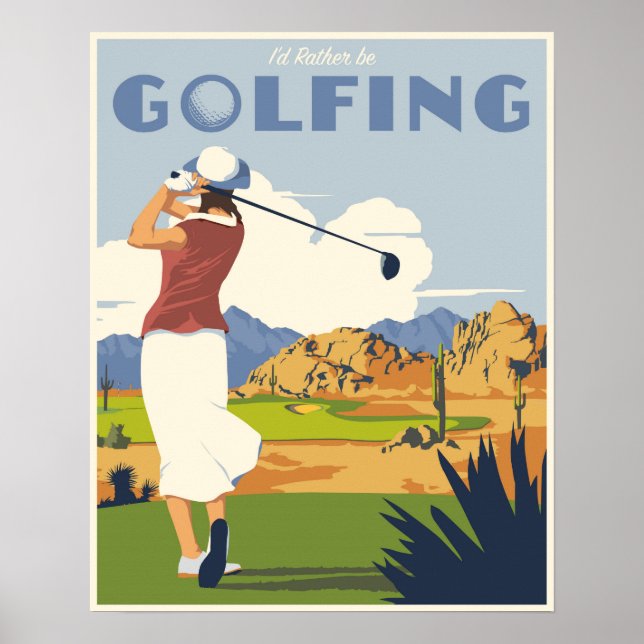 Golfplakat Poster (Vorne)