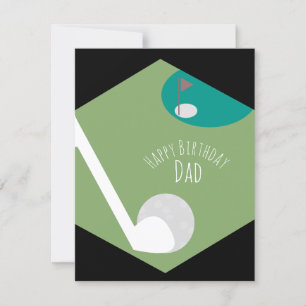 Golfplatz Alles Gute zum Geburtstag Papa Opa  Karte