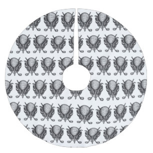 Golfplatz Ball T-Shirt Clubs Wohltätigkeit Golf Tu Polyester Weihnachtsbaumdecke