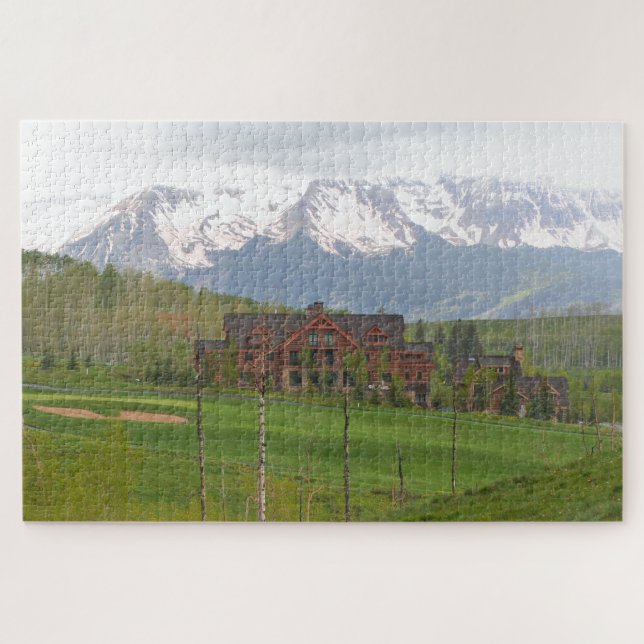 Golfplatz Colorado und Berge, Telluride Puzzle (Horizontal)
