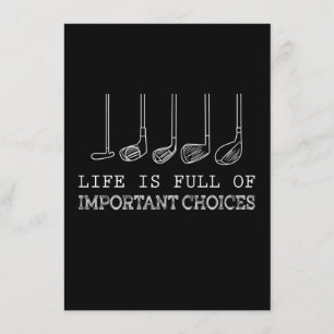 Golfplatz Das Leben ist voller wichtiger Entschei Einladung