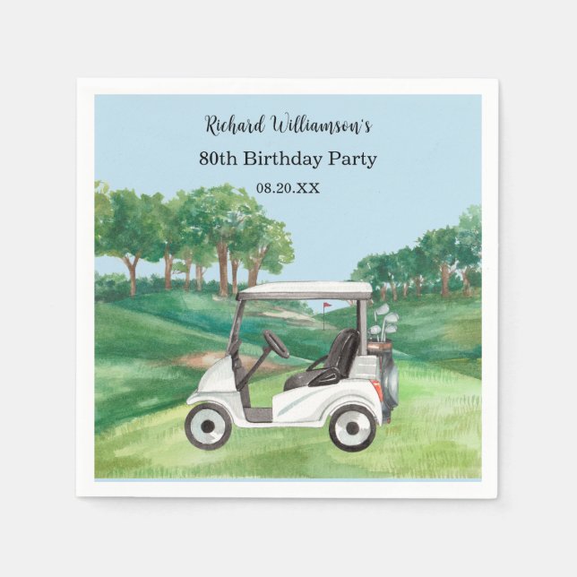 GOLFPLATZ DER 80. (JEDES JAHR) SERVIETTE (Vorderseite)