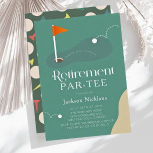 Golfplatz-Fairway-Flagge-Rentner-Par-Tee Einladung