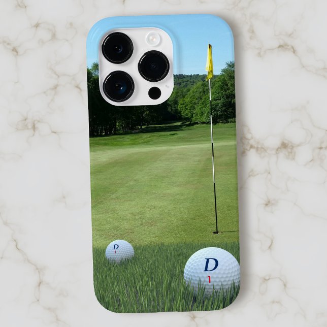 Golfplatz Foto Golfer Fairway Mit Monogramm Ball Case-Mate iPhone Hülle (Von Creator hochgeladen)