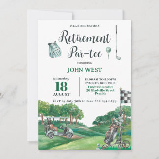 Golfplatz für das Party Green Trees Einladung