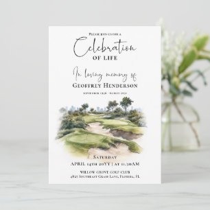 Golfplatz-Gedenkfeier des Lebens Einladung