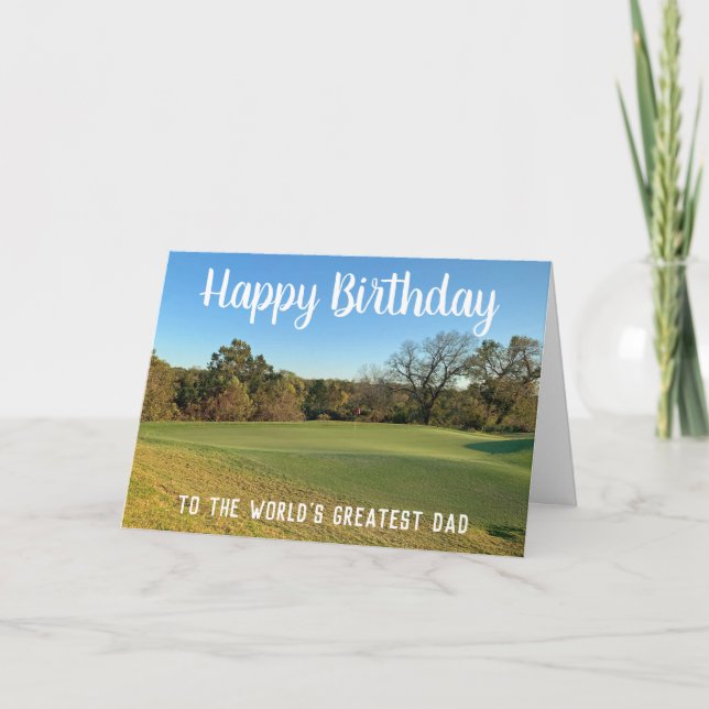 Golfplatz Glückwunsch Geburtstag Foto Personalisie Karte (Vorderseite)