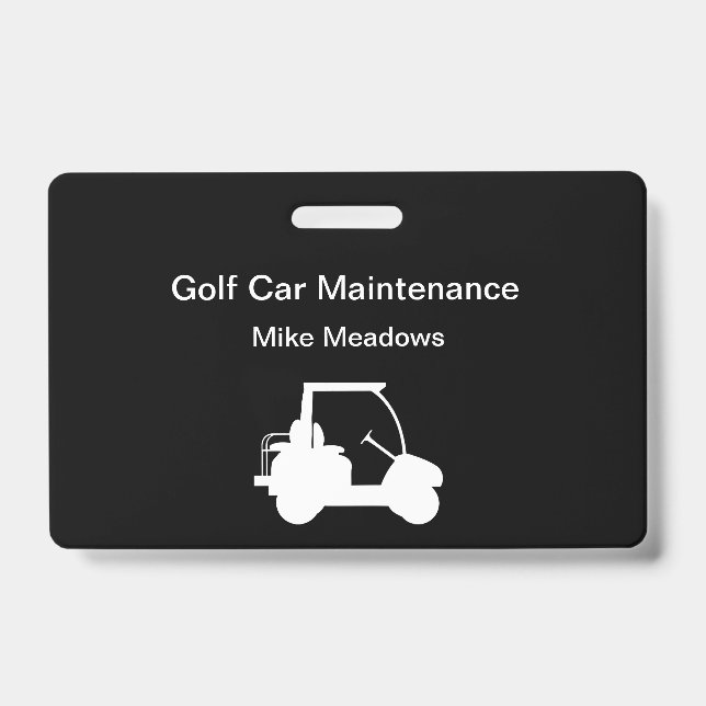 Golfplatz Golf Car Maintenance Crew Name Abzeichen Ausweis (Vorderseite)