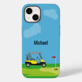 Golfplatz Golf Cart Cartoon Personalisiert Case-Mate iPhone 14 Hülle