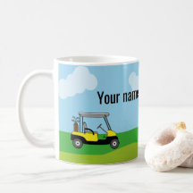 Golfplatz Golf Cart Cartoon Personalisiert