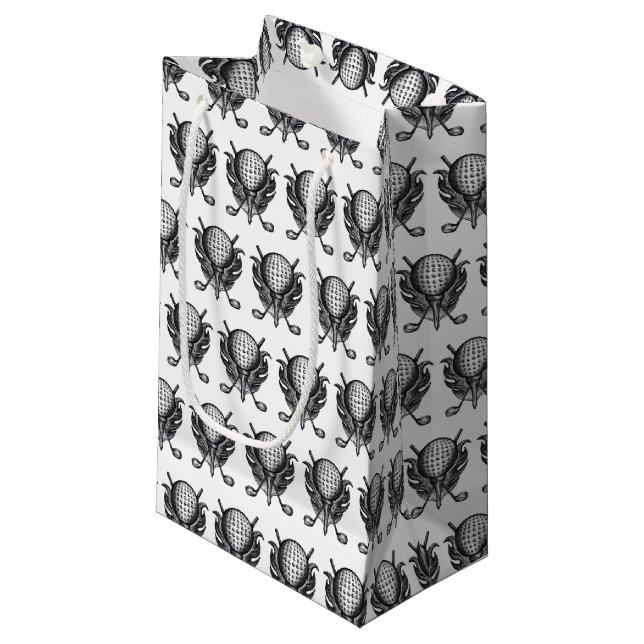 Golfplatz Golfer Geschenkklubs T-Shirt Ball Pen-an Kleine Geschenktüte (Vorderseite Schrägansicht)