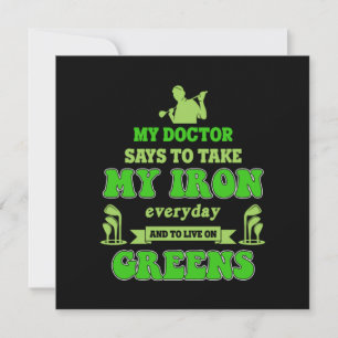 Golfplatz Golfer Golfing Putter Caddy Birdie Gif Einladung